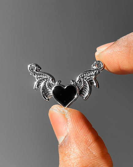 Devil Heart Wings Charm
