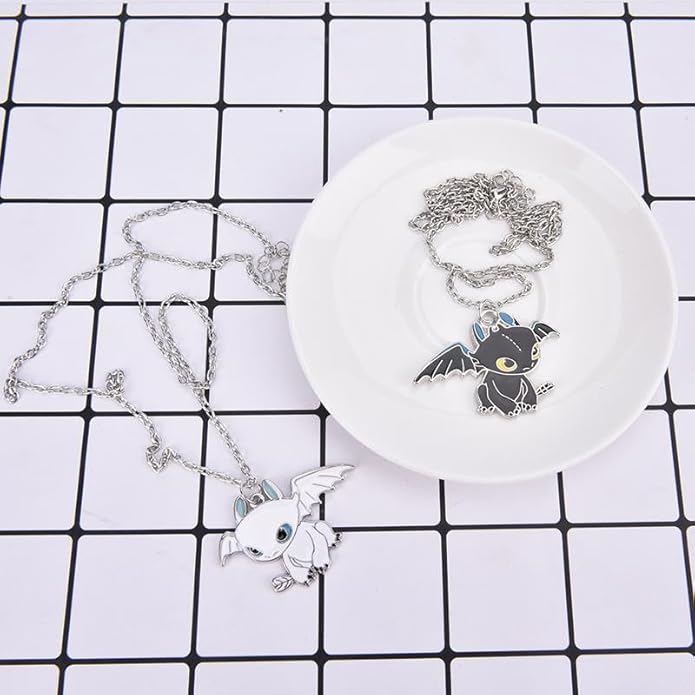 Toothless Night Fury Light Fury Charm Pendant Necklace ( How to train your Dragon )