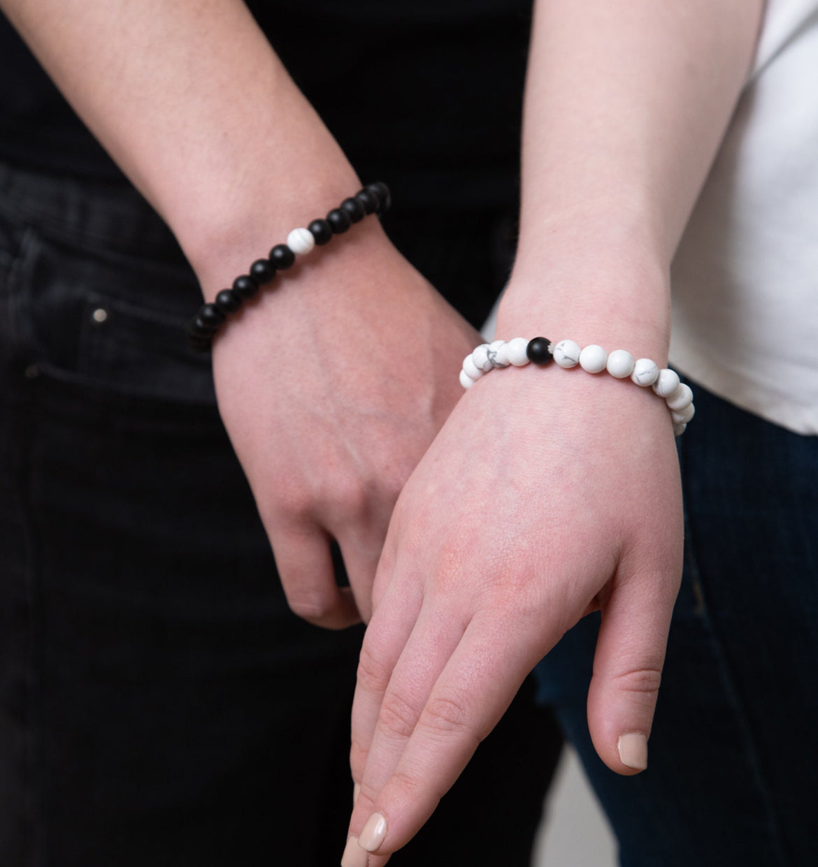 Couple Initial Magnetic Bracelet