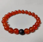 Distance Bracelets Matching Set - Black & Red Onyx