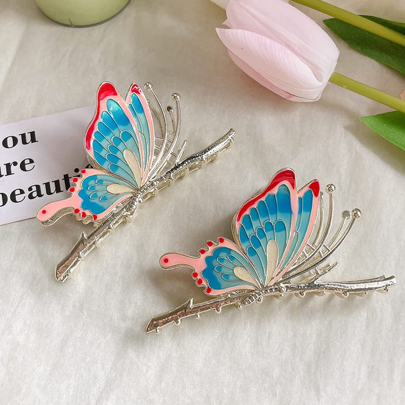 Big Butterfly Fancy Metal Non-Slip Hair Jaw Clips Cute