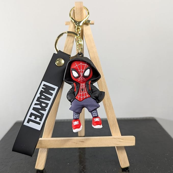 Spiderman Black Jacket Silicon Keychain
