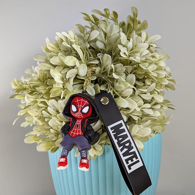 Spiderman Black Jacket Silicon Keychain
