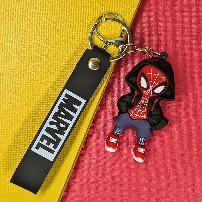 Spiderman Black Jacket Silicon Keychain