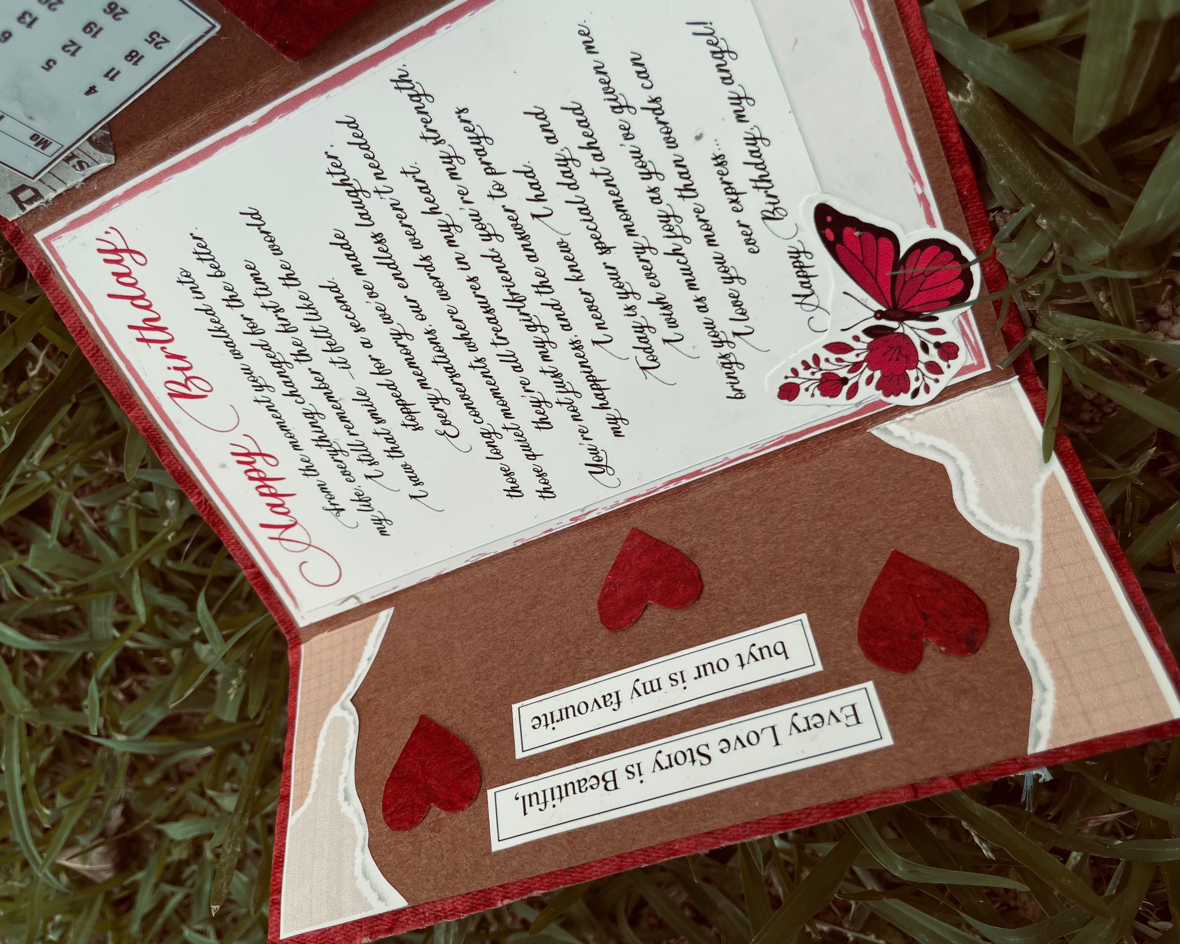Handmade Scrapbook Love Memory Book | Personalized Birthday Gift for Couples