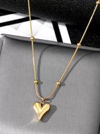 Cute Slightly Stainless Steel Anti-Tarnish Heart Pendant
