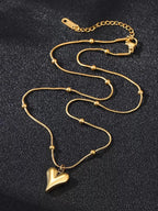 Cute Slightly Stainless Steel Anti-Tarnish Heart Pendant