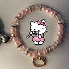 Batman & Hello Kitty Couple Beaded Charm Bracelets