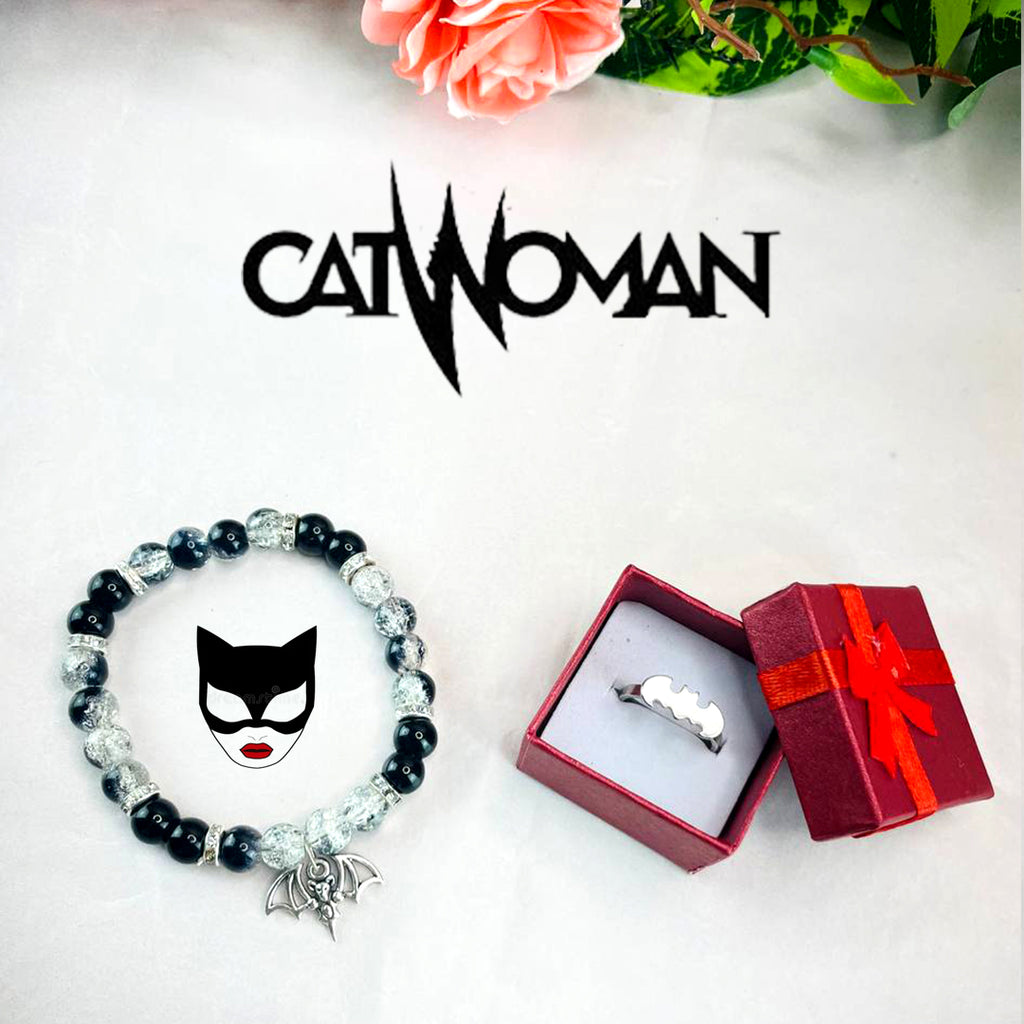 Cat Women Matching Bracelet X Ring Combo