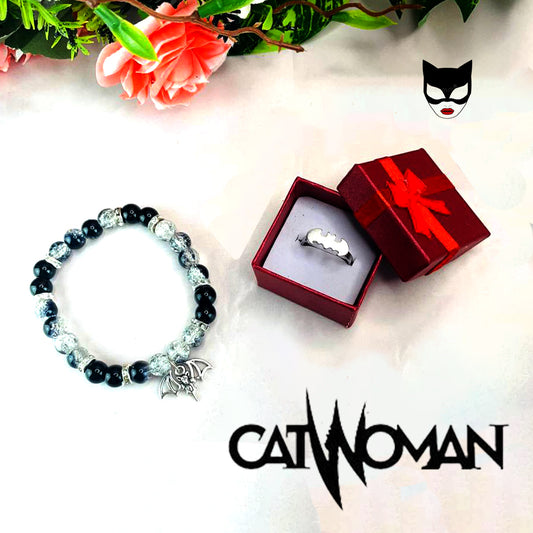 Cat Women Matching Bracelet X Ring Combo