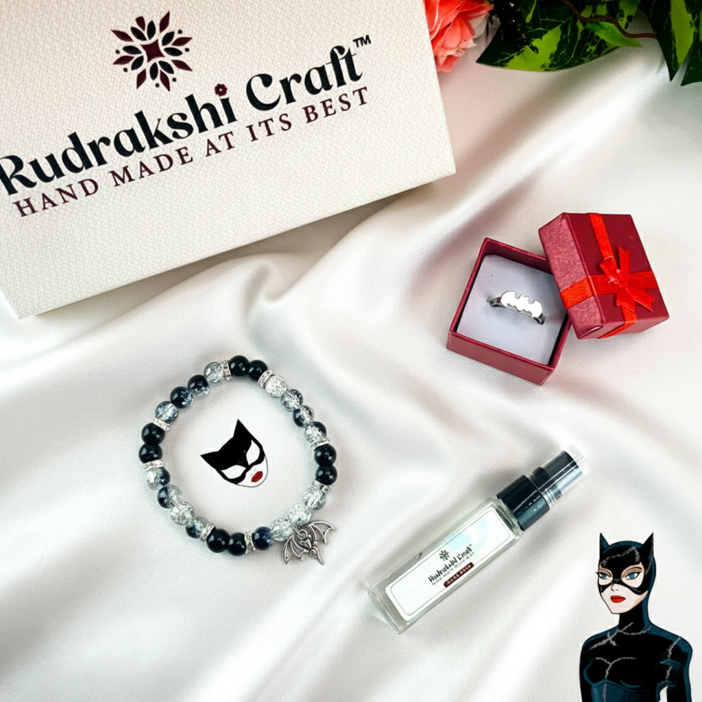 Catwoman Gift Hamper | DC Catwoman Jewelry & Perfume Gift Box for Women