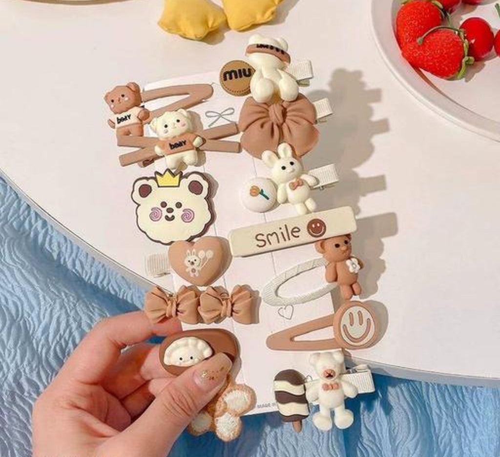 Cool Trendy Teddy Hair Clips