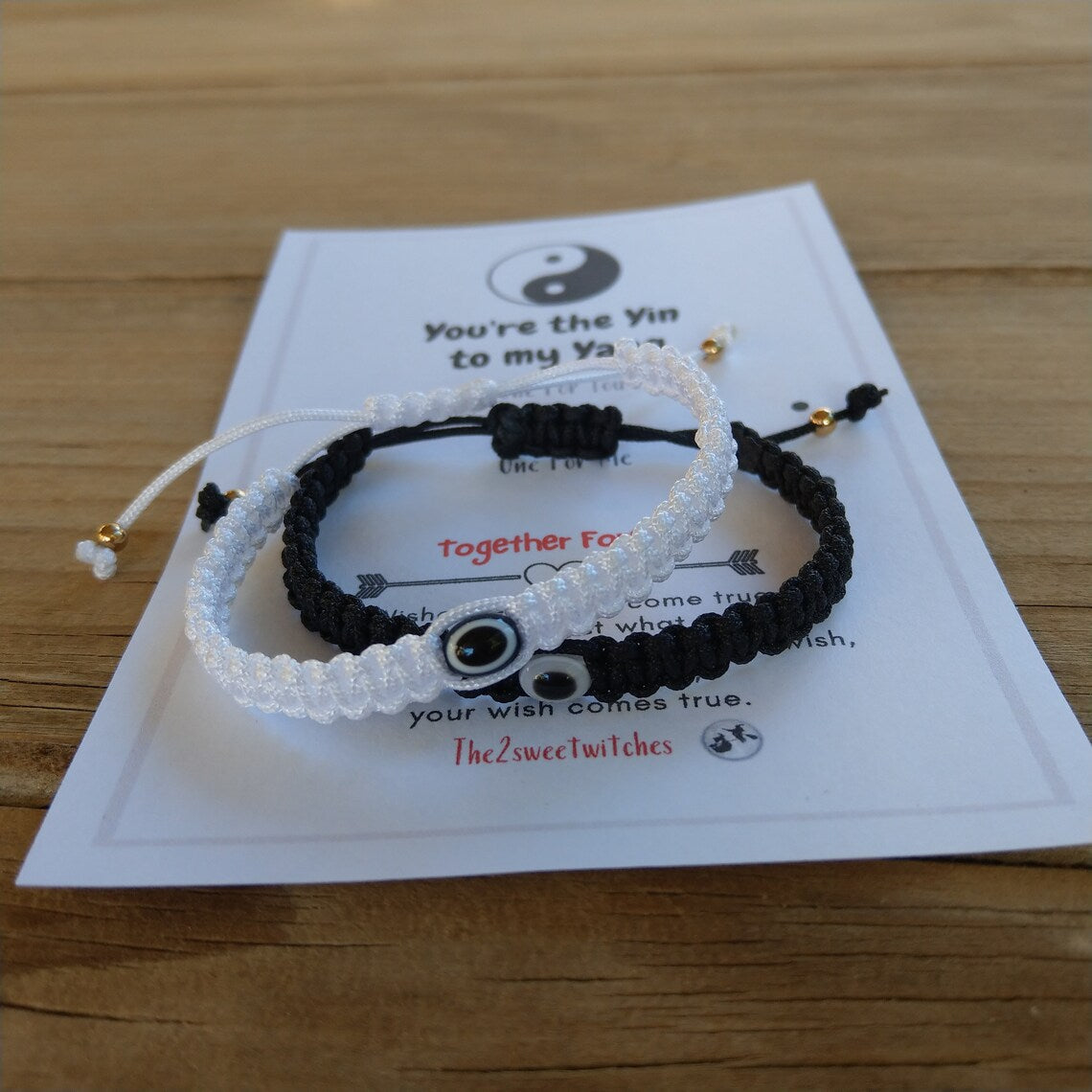 Evil Eye Yin Yang Couples' Bracelet Set