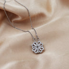 Four Leaf Clover Silver Magnetic Necklace