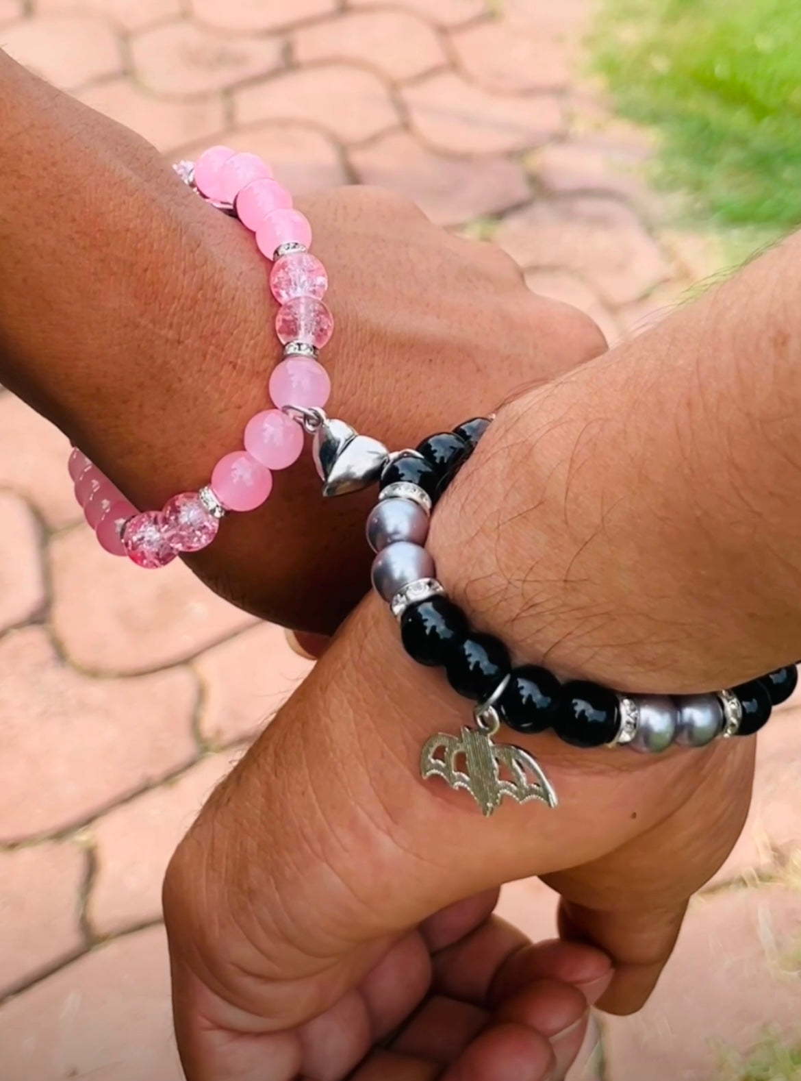 Batman & Hello Kitty Couple Beaded Bracelets