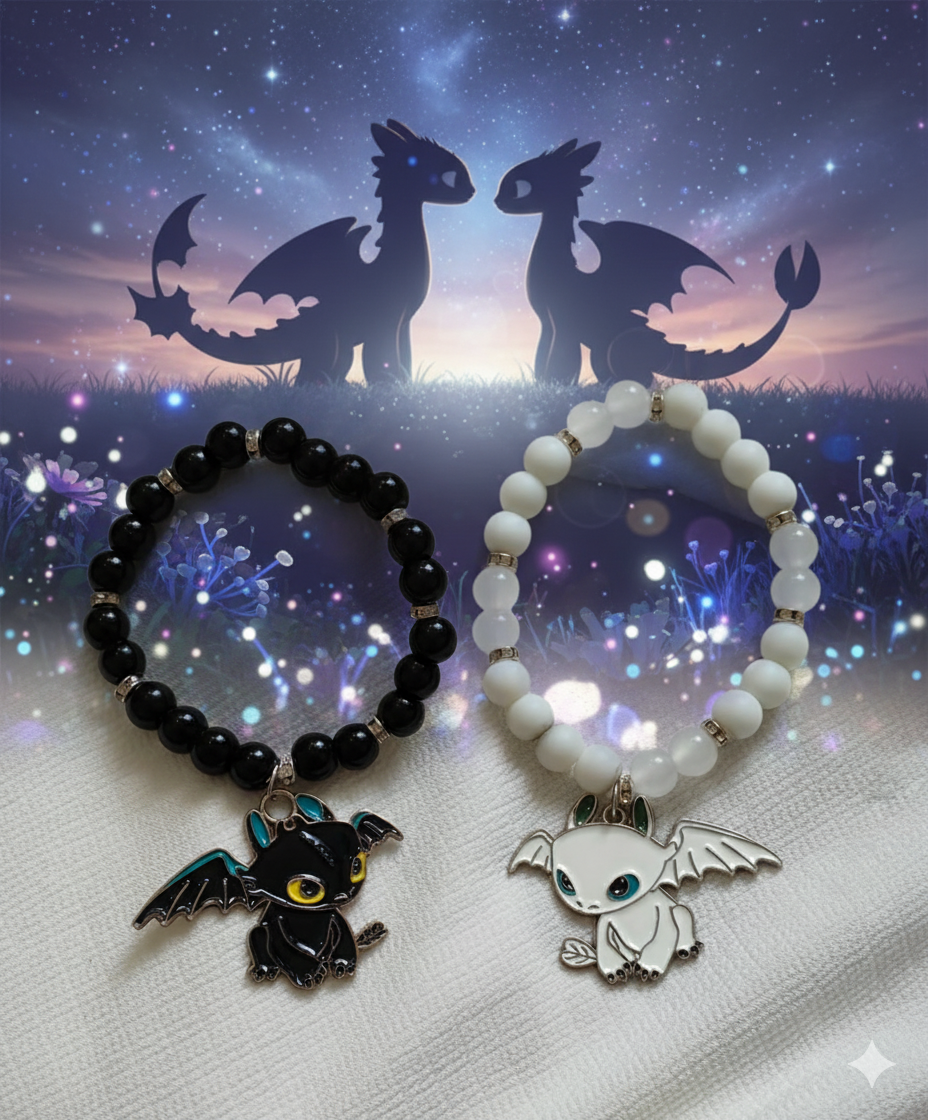 Toothless & Light Fury BFF/Couple Goal Bracelets
