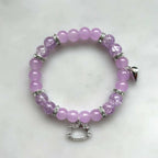 Hello Kitty Matching Bracelets with Heart Magnet (Pink and Purple)
