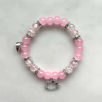 Hello Kitty Matching Bracelets with Heart Magnet (Pink and Purple)