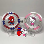 Hello Kitty and Spiderman Matching Bracelets