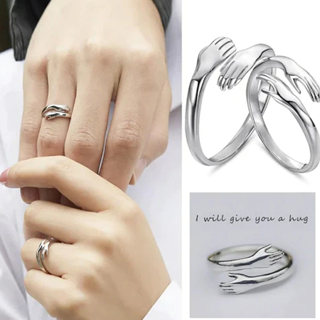 Adjustable Silver Hug Ring