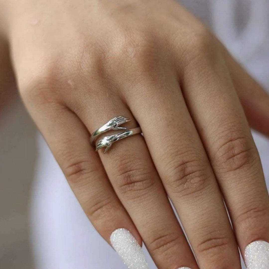 Adjustable Silver Hug Ring