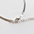 Minimal Snake Chain Anklets In Sterling Silver