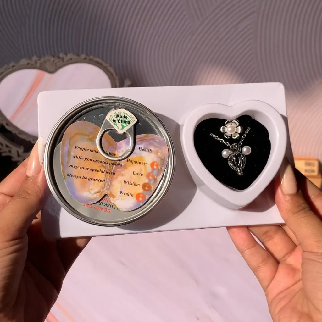 Love Pearl Necklace Set | Hidden Pearl Surprise Gift