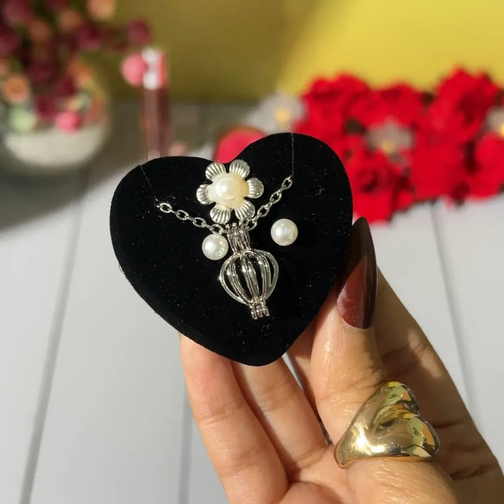 Love Pearl Necklace Set | Hidden Pearl Surprise Gift