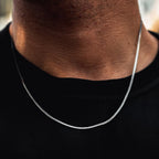 Silver Stainless Steel Snake Chain Men Necklace