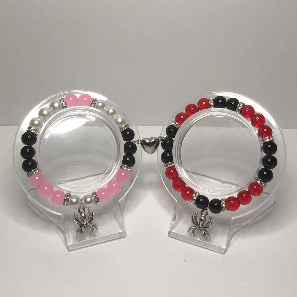 Spiderman and Gwen Beaded Magnetic Bracelets