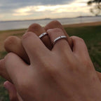 Sun & Moon Silver Plated Promise Rings