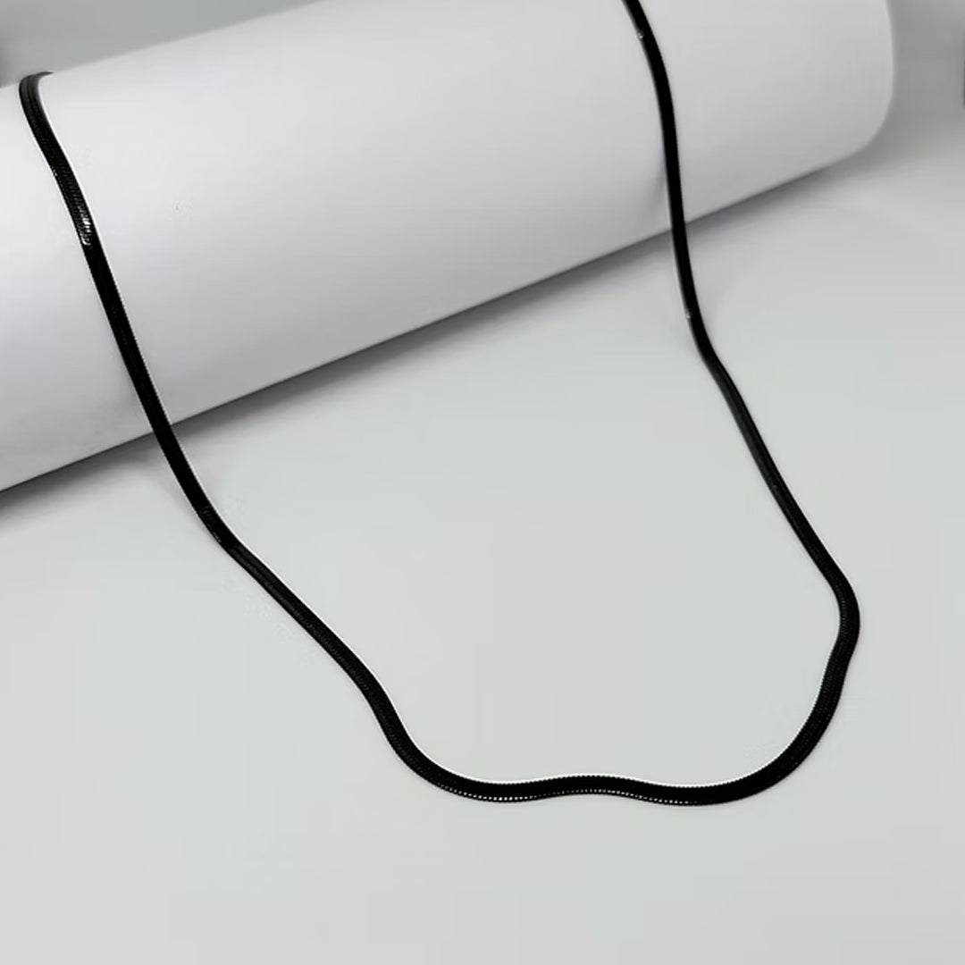 Unisex Black Snake Chain