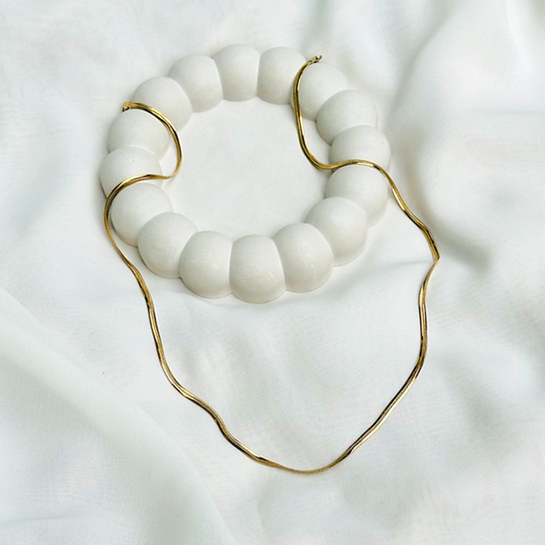 Unisex 18k Gold Plated  Snake Chain