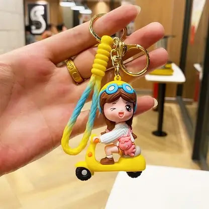 Cute Silicon Cartoon Characters Keychain