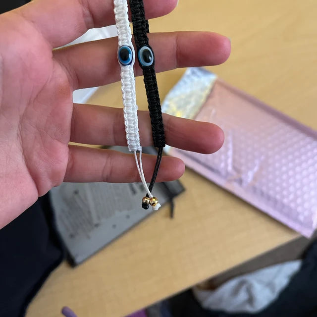 Evil Eye Yin Yang Couples' Bracelet Set