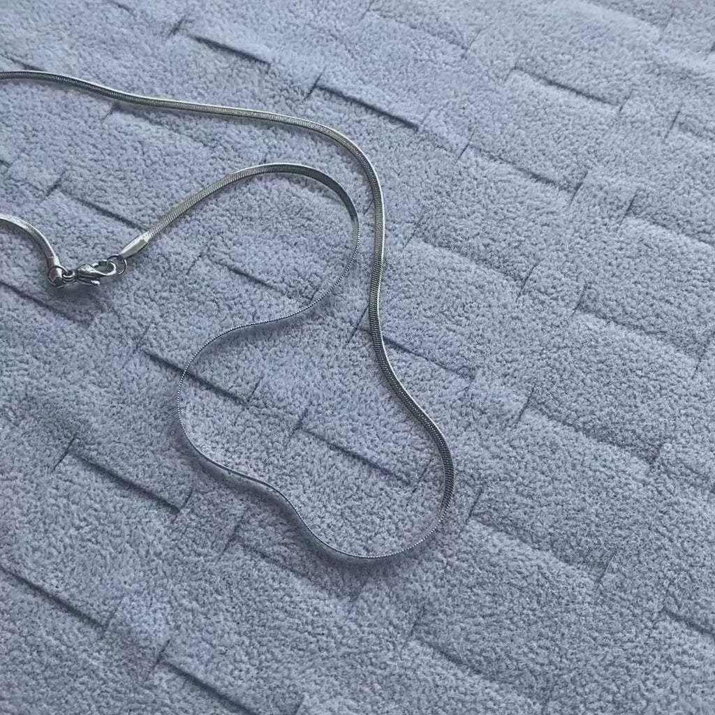 Silver Stainless Steel Snake Chain Men Necklace