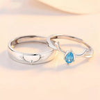 Rain Dear Winter Special Matching Rings for Couples